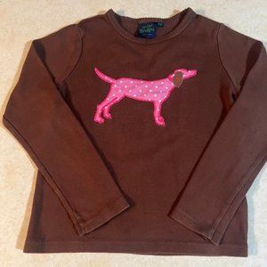 Mini Boden DOG Shirt Girls sz 9-10 Y